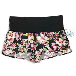 Roxy Pull On Stretchy Floral Board Shorts Swimwear Swim Shorts NEW! Retail $46